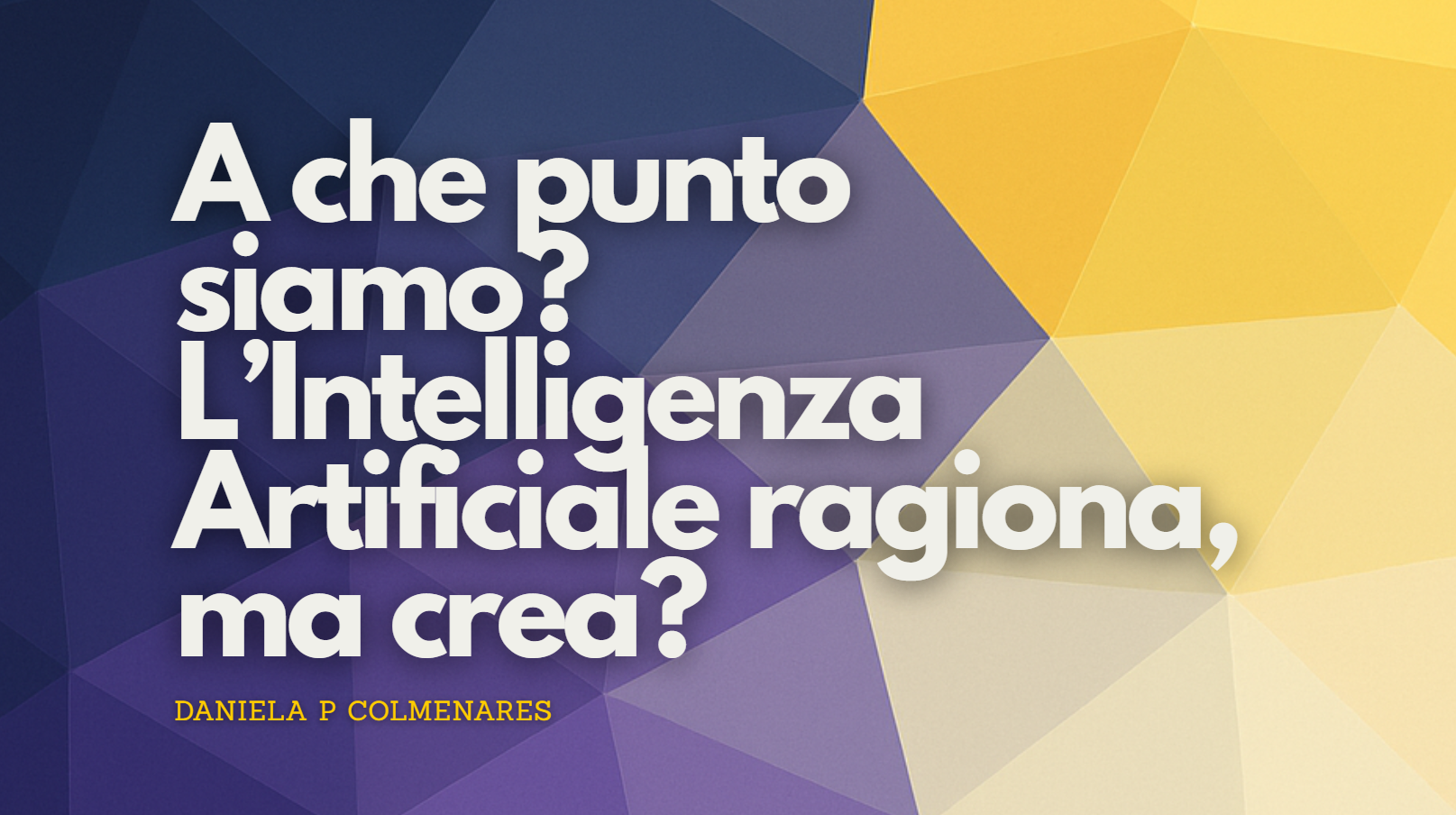 A che punto siamo? L'IA ragiona, ma crea? — copertina
